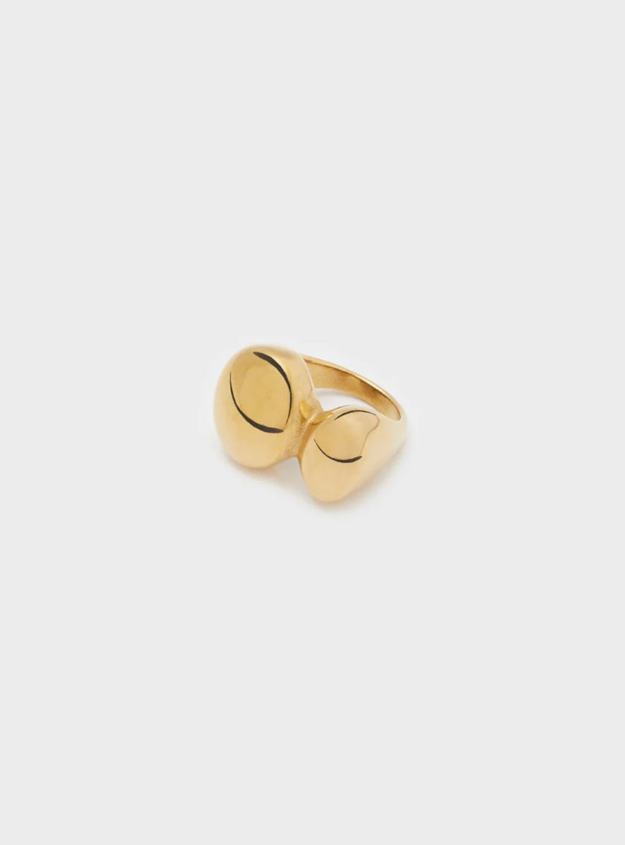ANELLO 2 OVALI ACC.INO. ORO