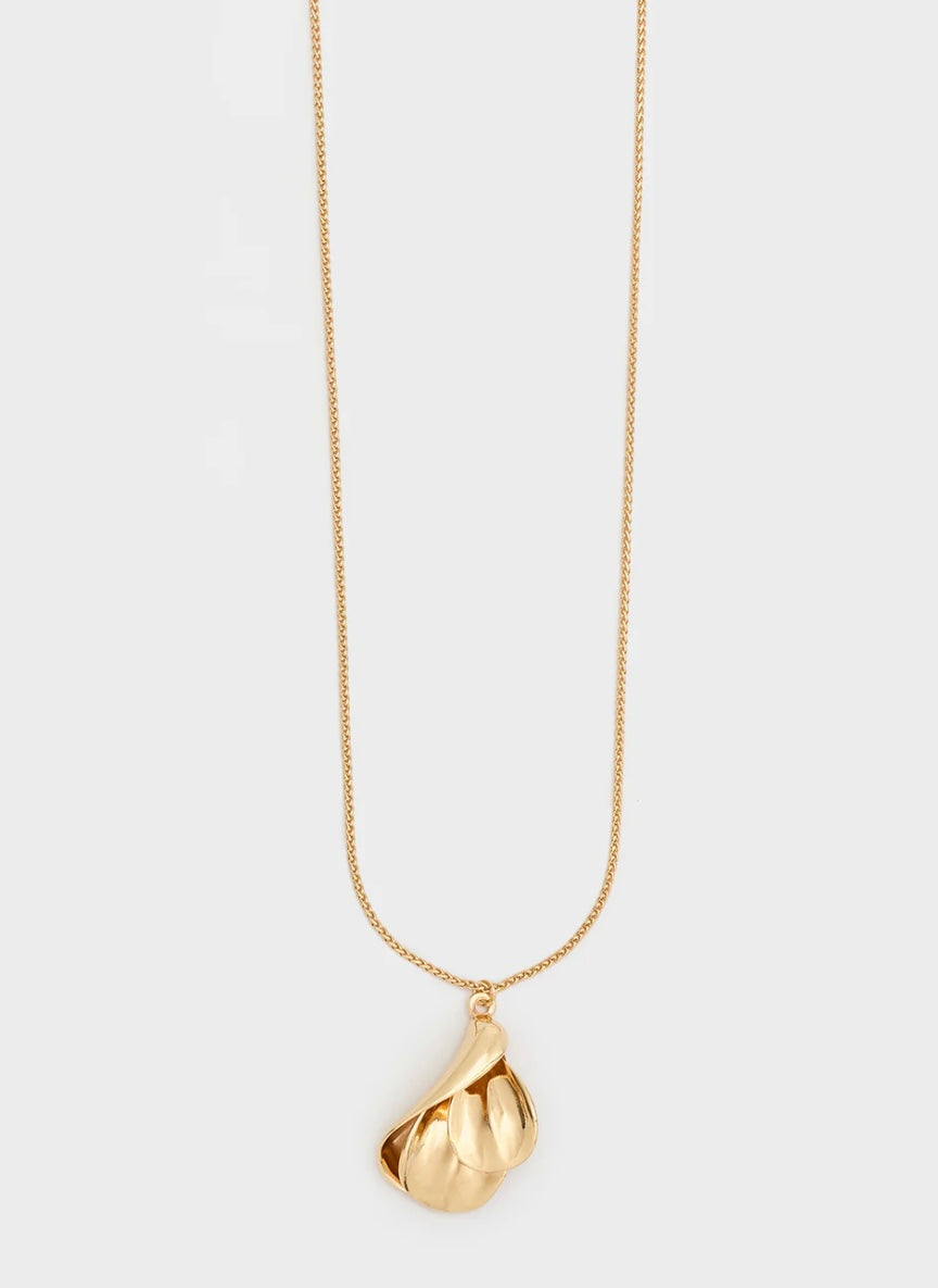 COLLANA LUNGA CON ELEMENTO SINUOSO ORO