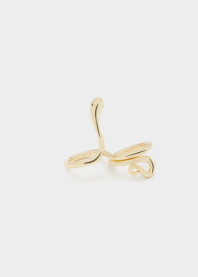 ANELLO 2 DITA SERPENTE PLAC. ORO