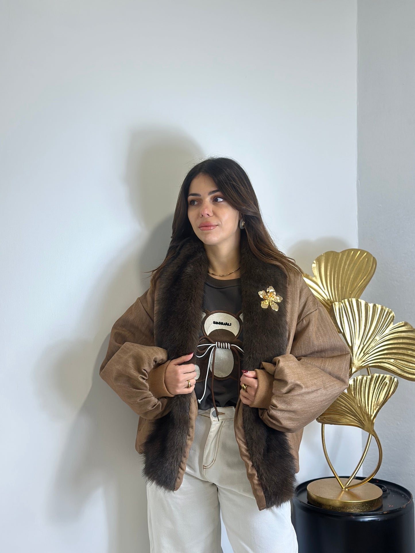 Bomber con ecopelliccia