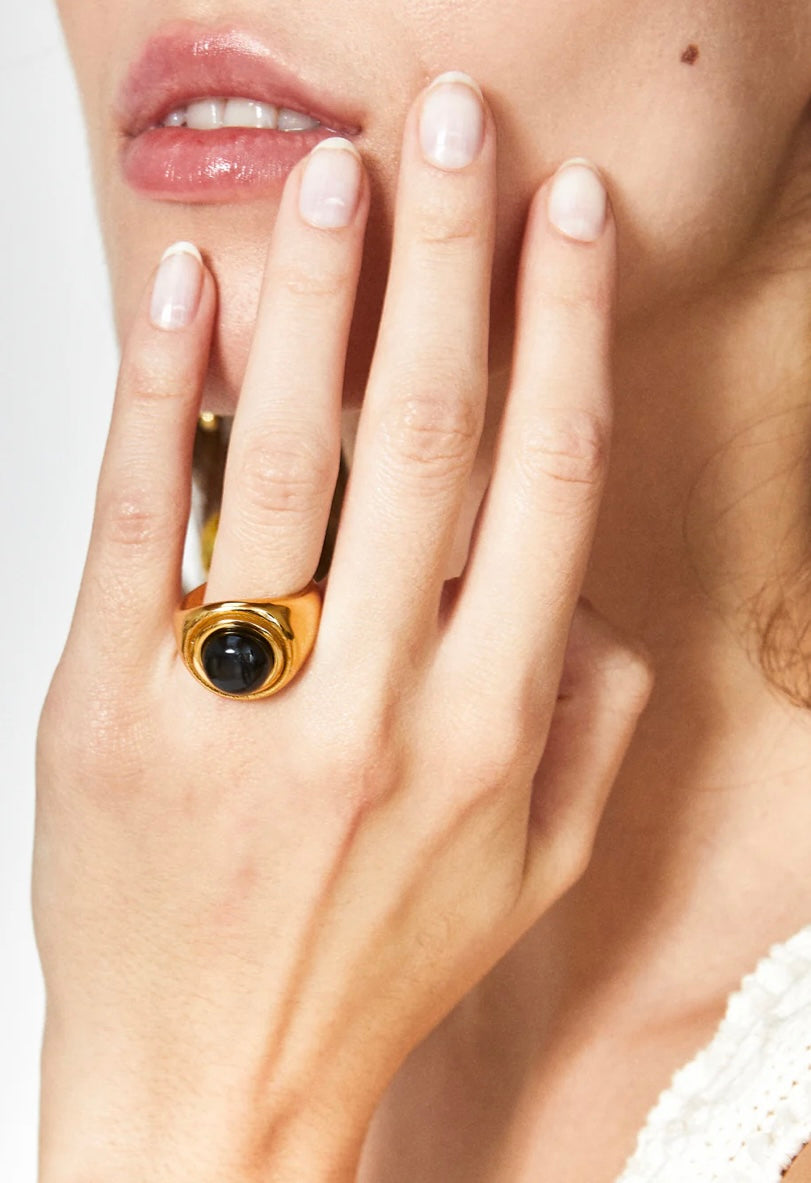 ANELLO LILY DA MIGNOLO ACC.INO.NERO