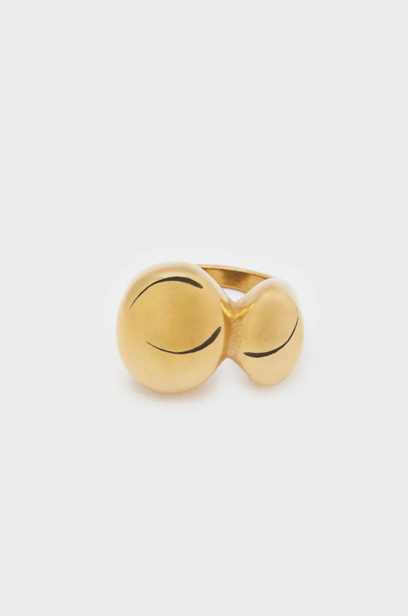 ANELLO 2 OVALI ACC.INO. ORO
