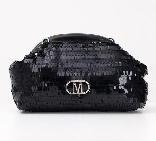 MARC ELLIS PAILLETTES CLUTH NERA
