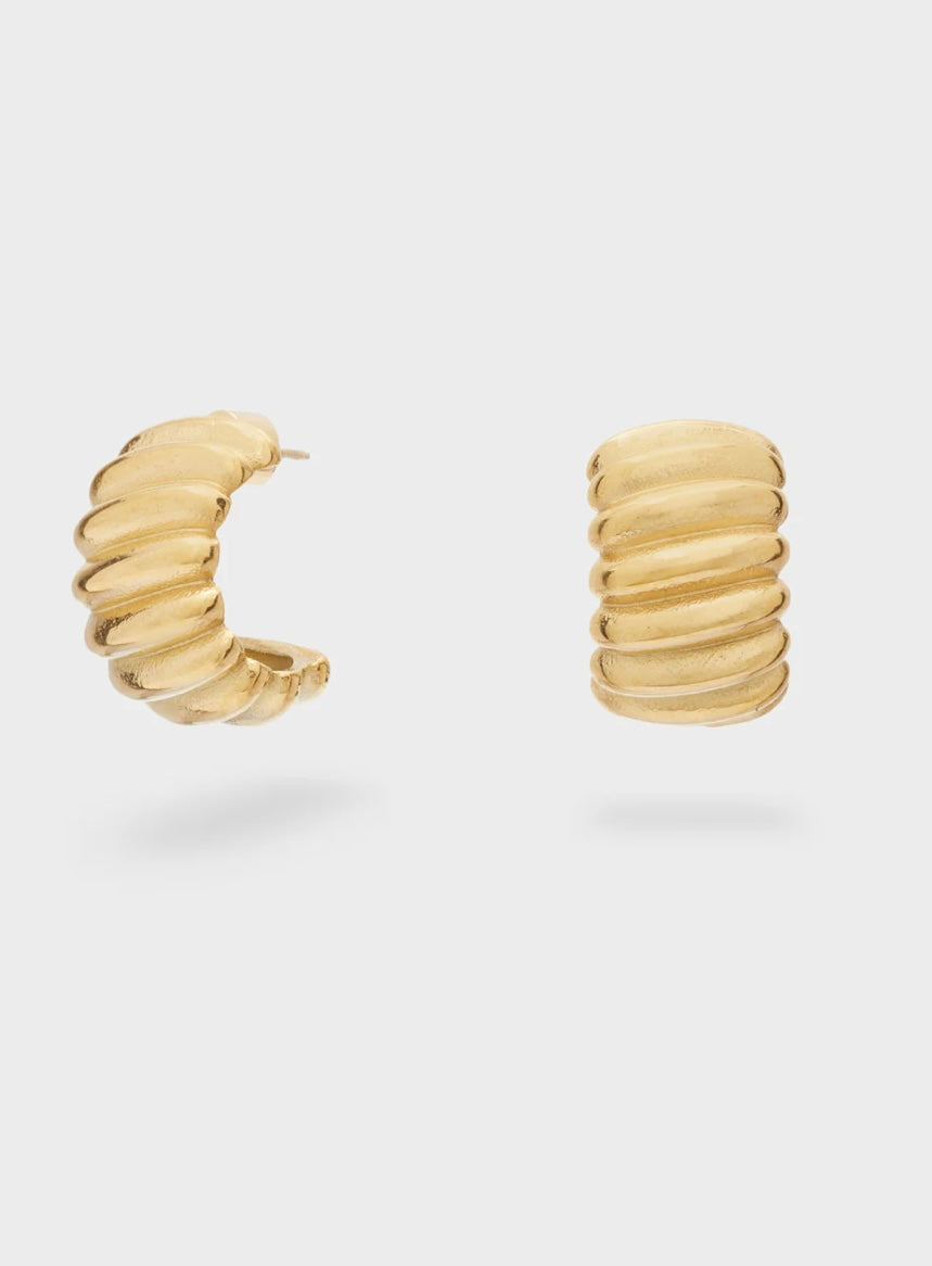 ORECCHINI CERCHIO SMALL RIGATO ACC.INO. ORO
