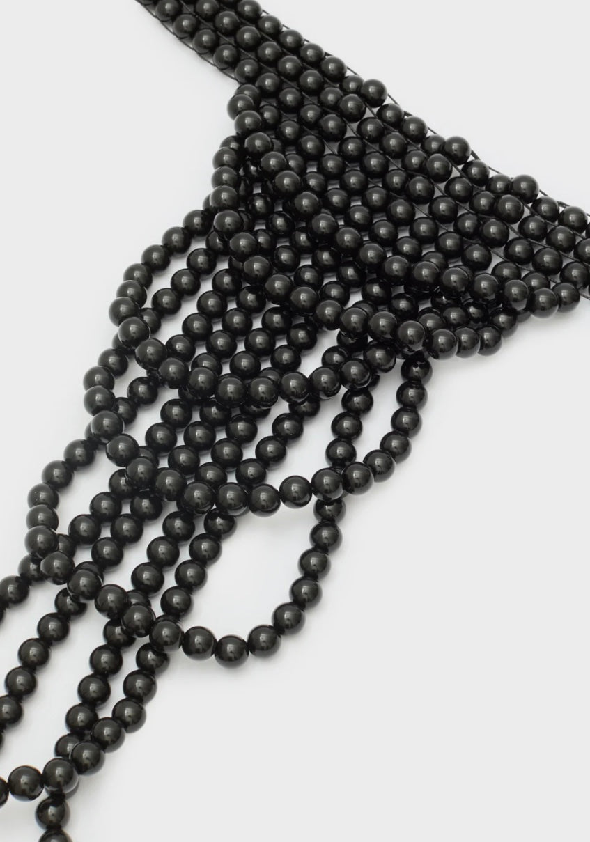COLLANA ISA LUNGA MULTIFILO PERLE