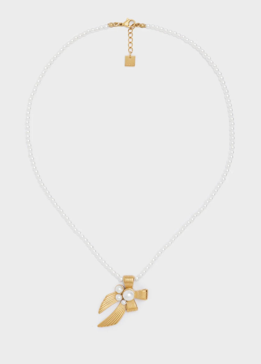 COLLANA COCCARDA PERLE ACC.INO. ORO