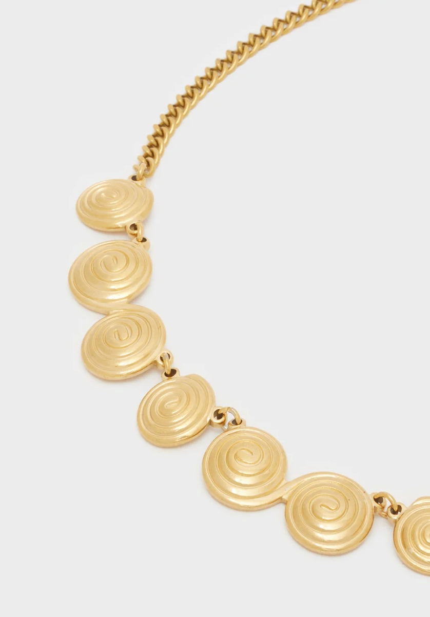 COLLANA ELEMENTI TONDI ACC.INOS.ORO
