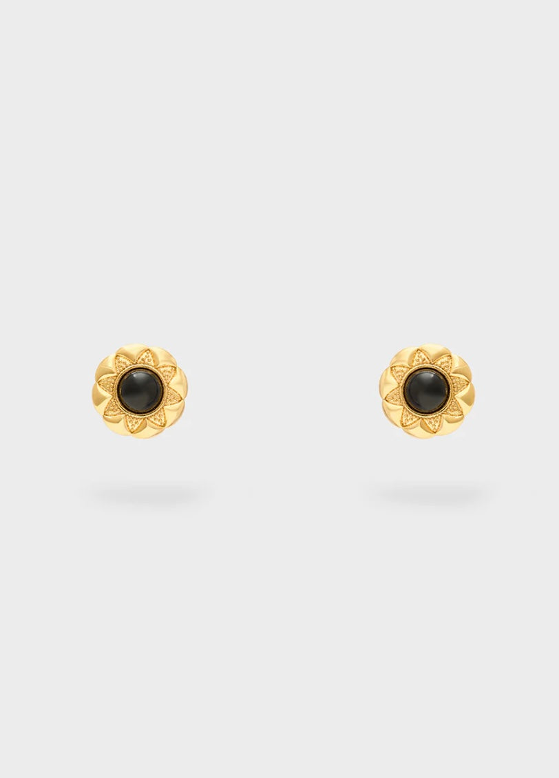 ORECCHINI A CLIP CON PIETRA ORO\NERO