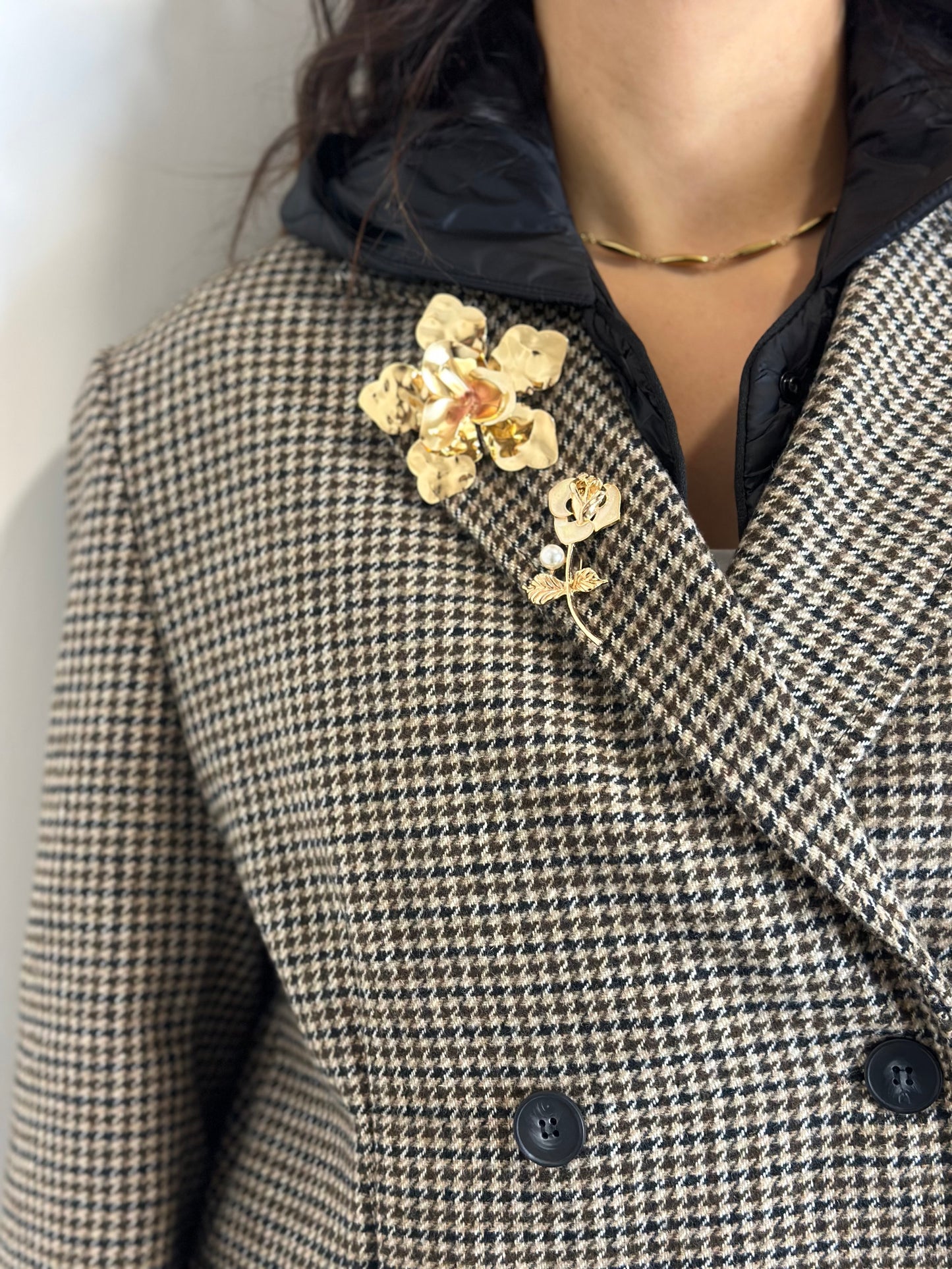 Blazer pied de poule doppiopetto