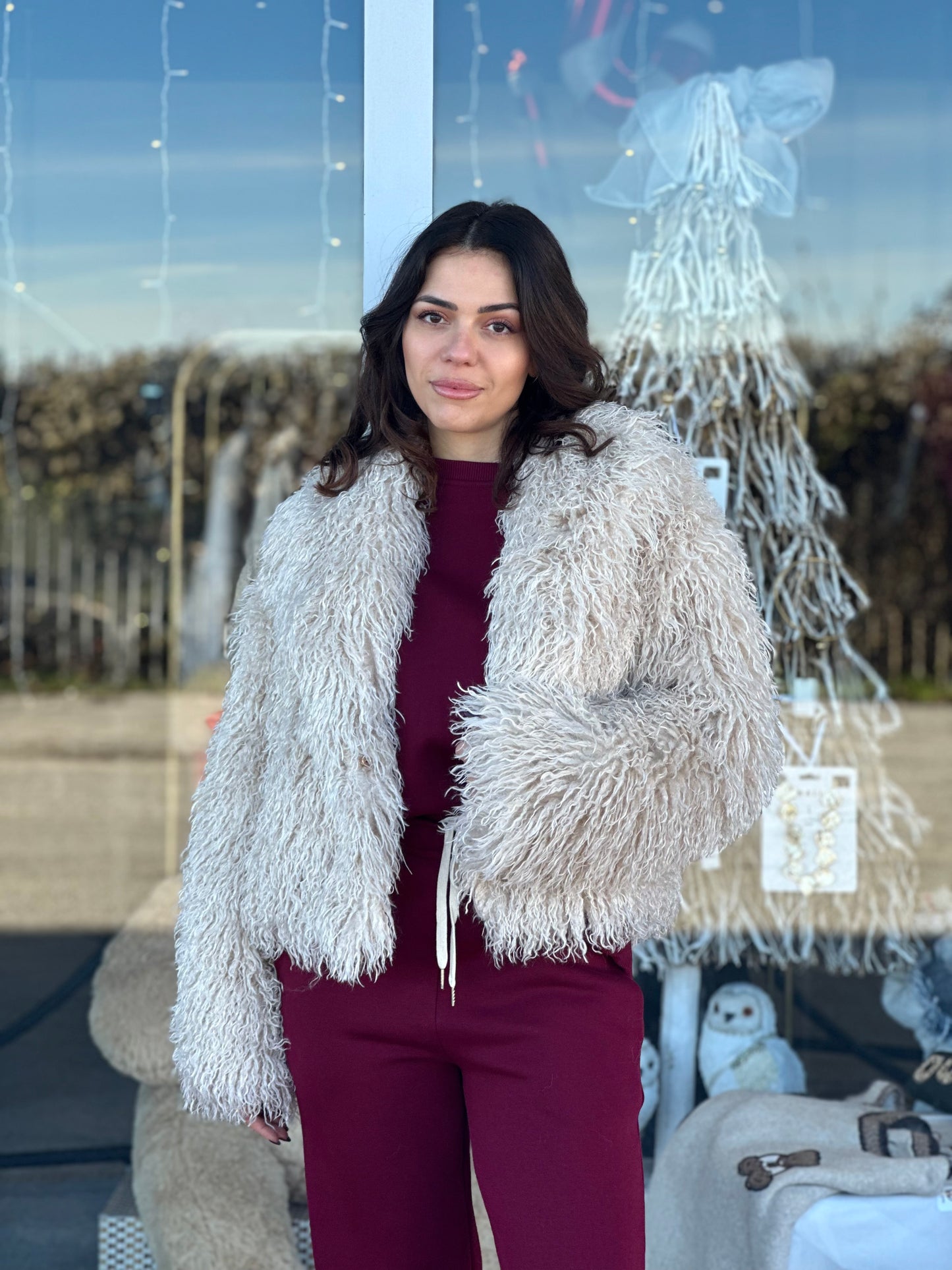 Ecopelliccia mongolia beige