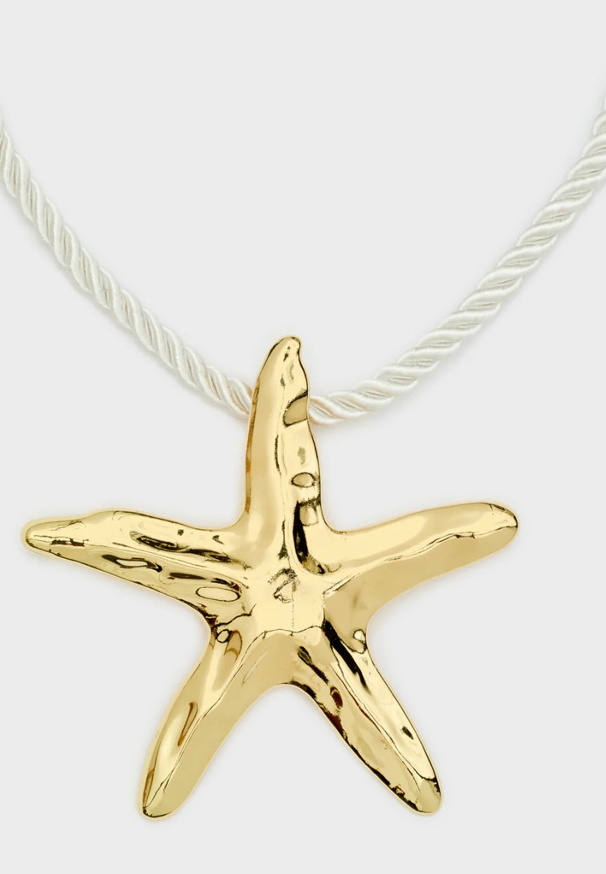 COLLANA CORDA + STELLA MARINA ACC.INO. ORO