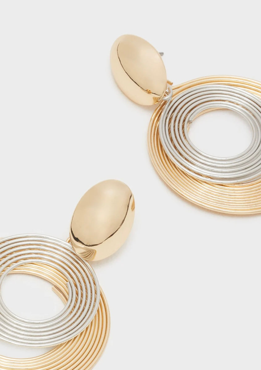 ORECCHINI 2 CERCHI FILO ORO/ARGENTO