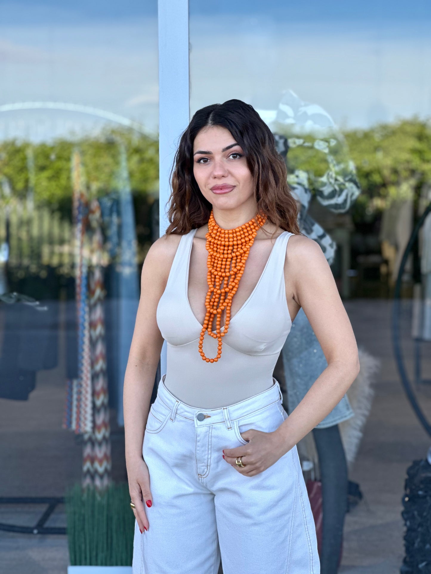 COLLANA ISA LUNGA MULTIFILO PERLE
