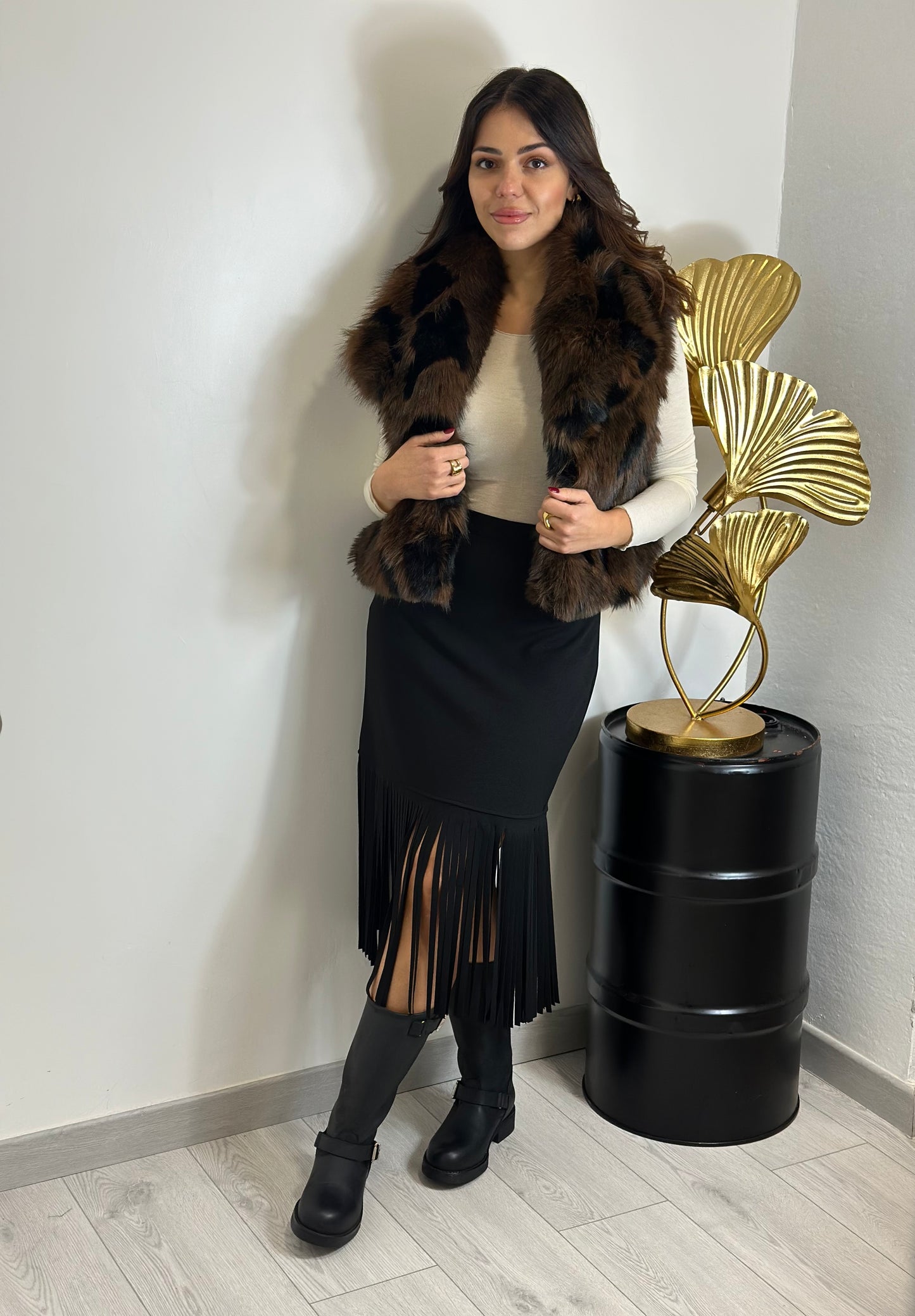 Gilet in ecopelliccia sfumature