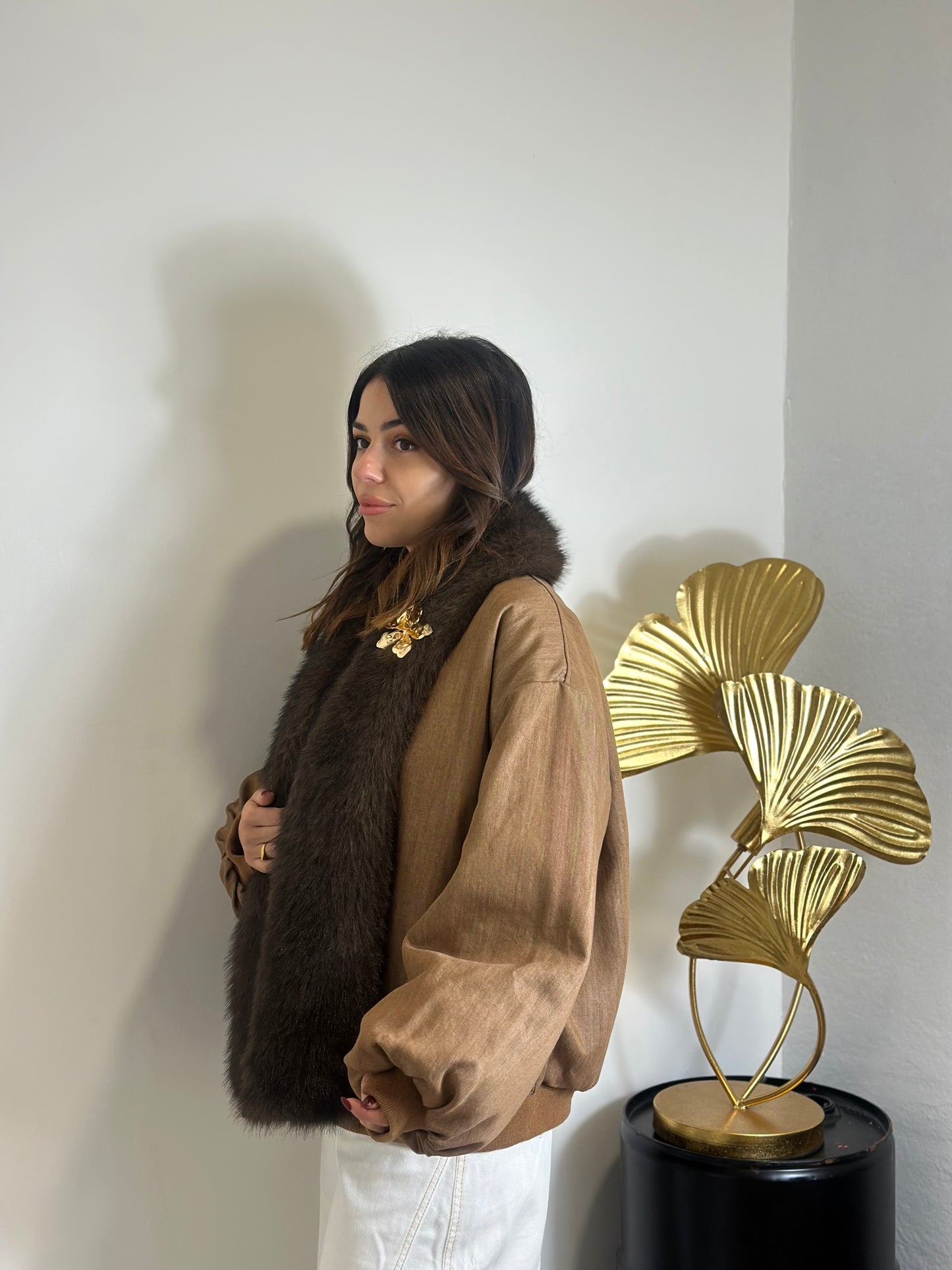 Bomber con ecopelliccia