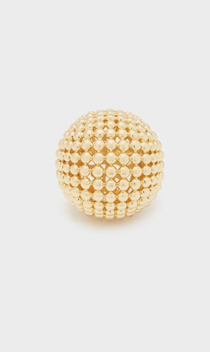 ANELLO BOMBATO PUNTELLATO ORO