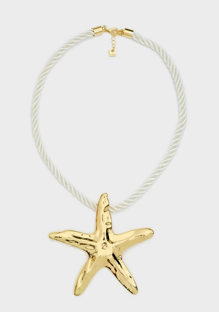 COLLANA CORDA + STELLA MARINA ACC.INO. ORO