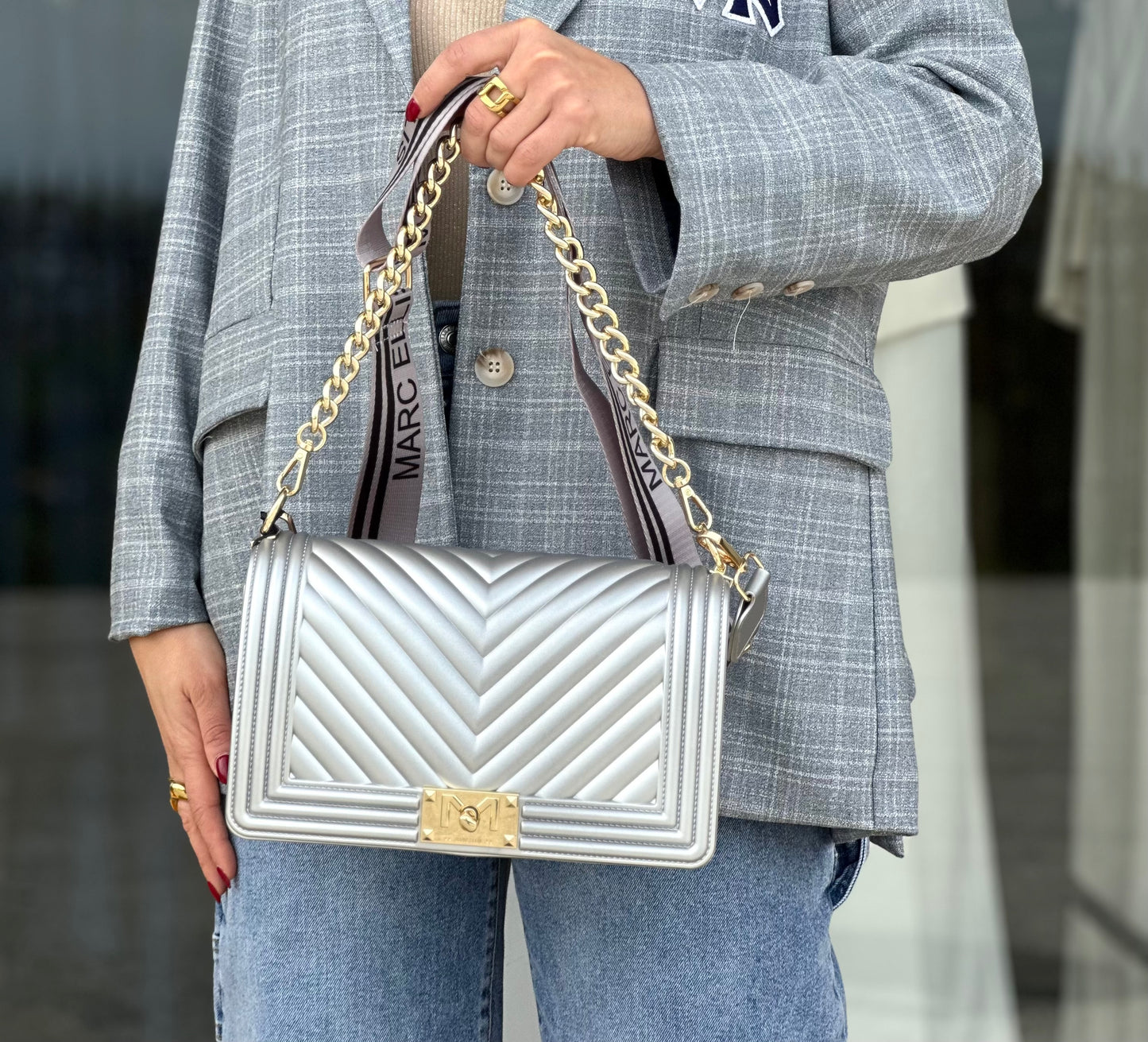 MARC ELLIS FLAT M 25 SILVER/LIGHT GOLD
