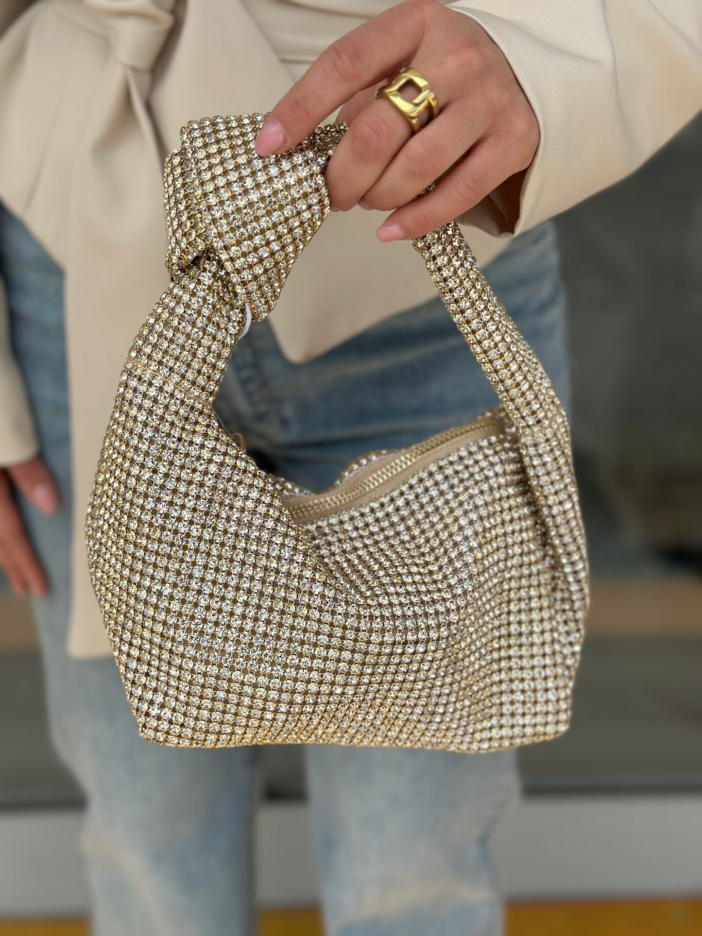 Mini bag con strass