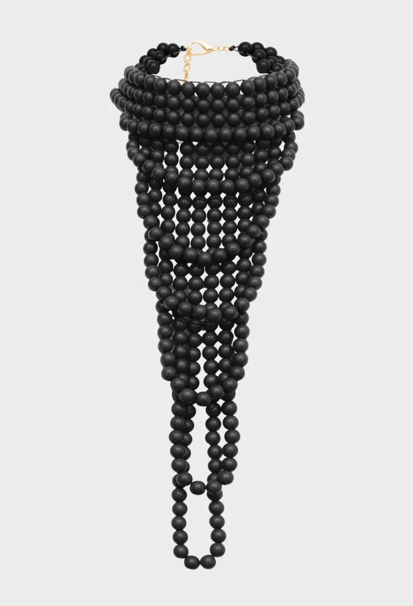 COLLANA ISA LUNGA MULTIFILO PERLE
