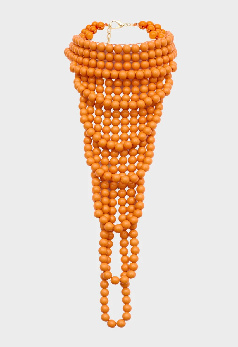 COLLANA ISA LUNGA MULTIFILO PERLE