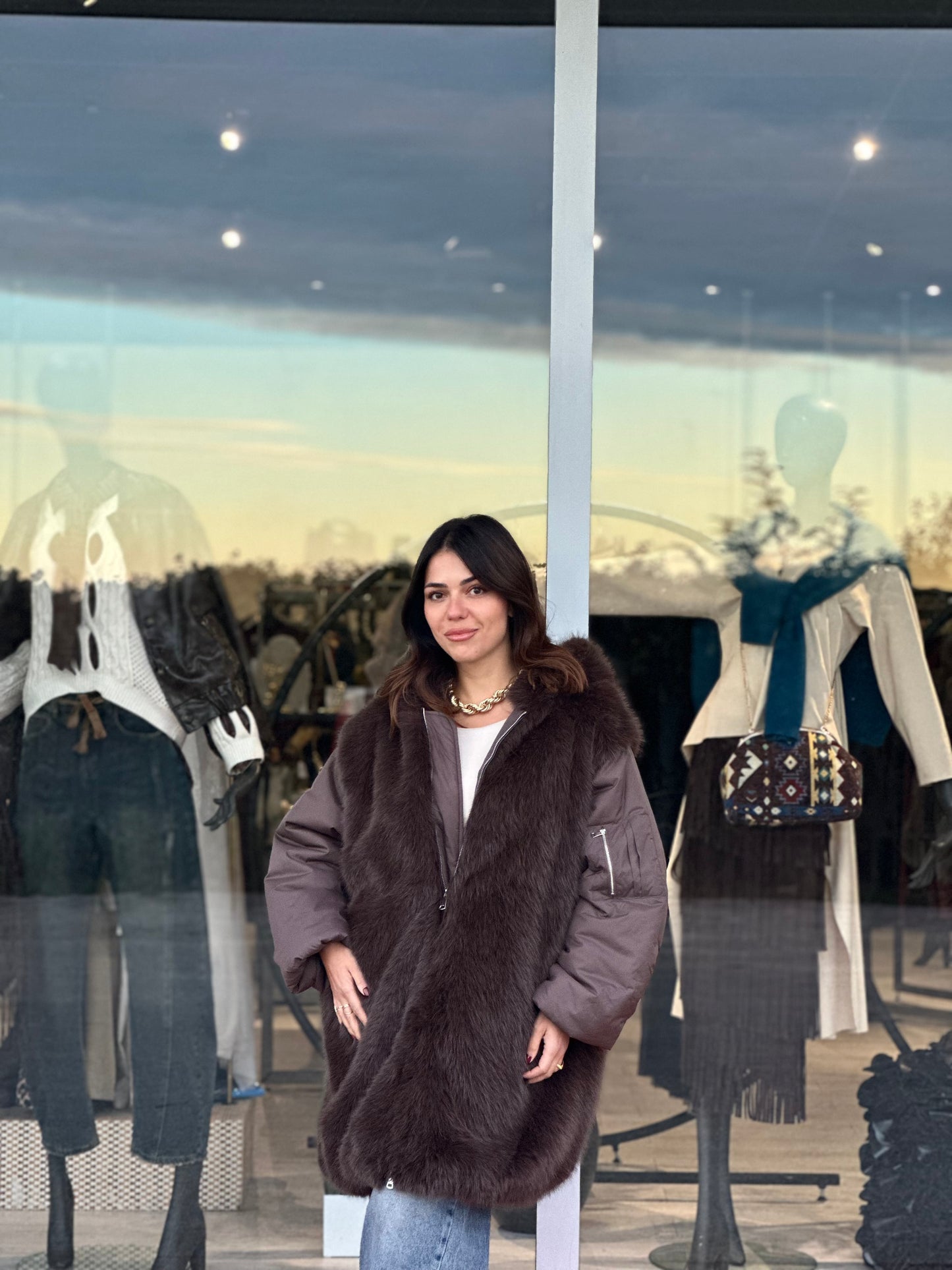 Bomber lungo ecofur