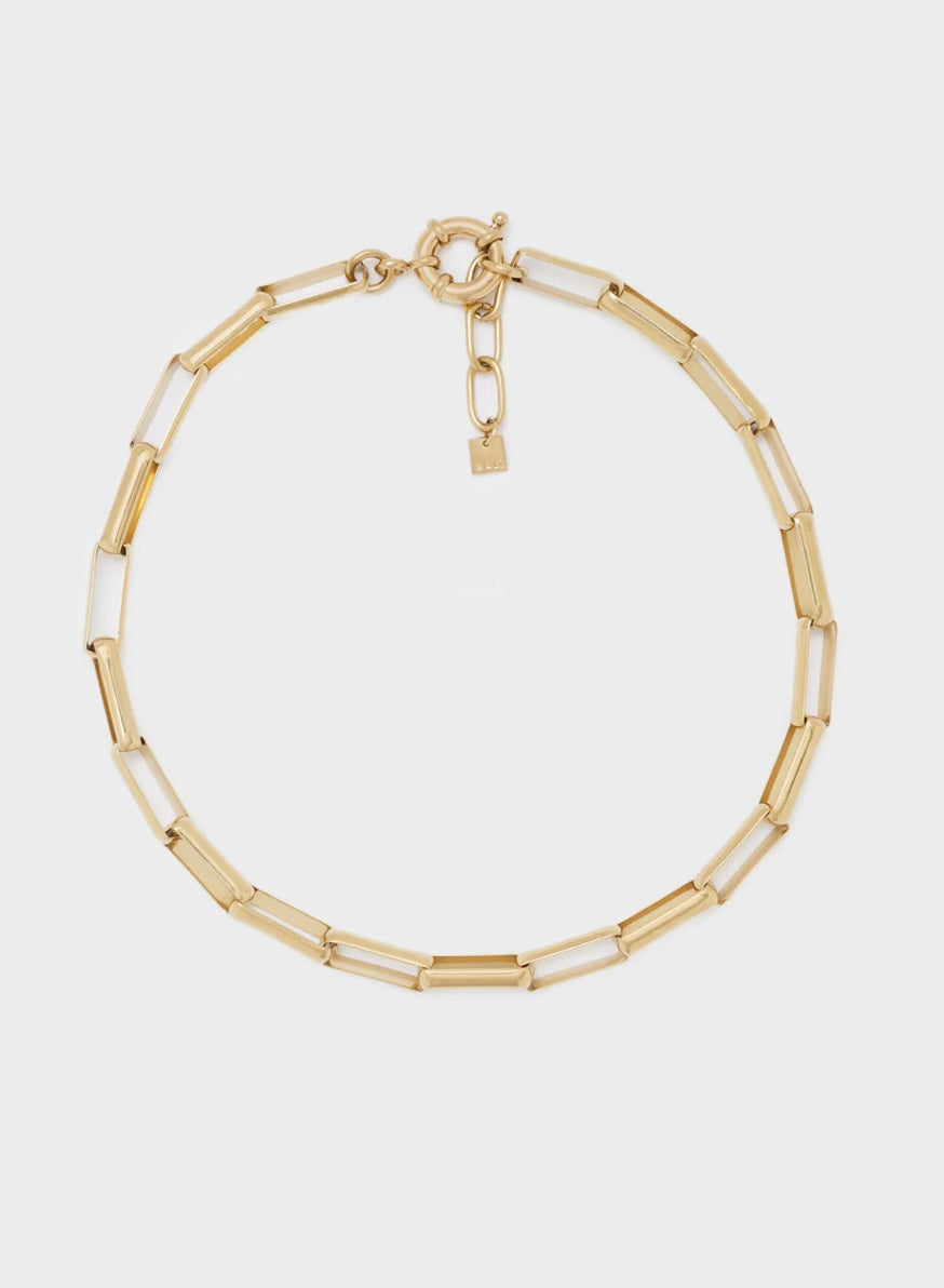 COLLANA RETTANGOLARE ACC.INOS. ORO