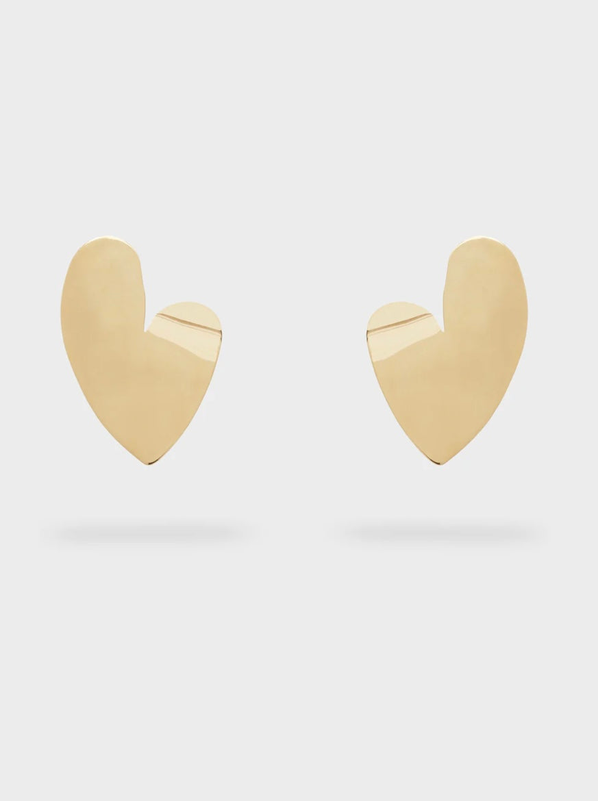 ORECCHINI CUORE THIN OVER ACC. INOS. ORO