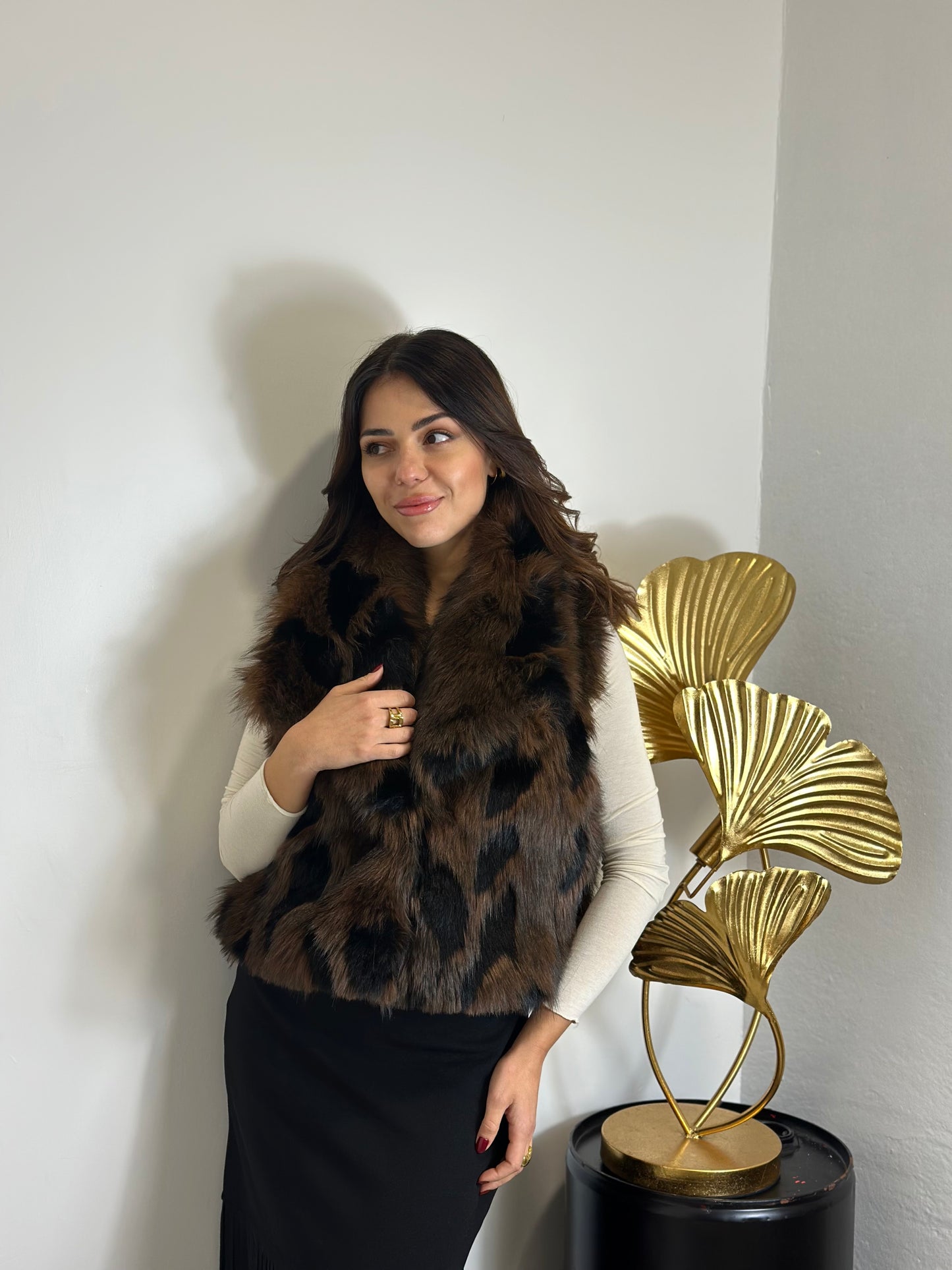 Gilet in ecopelliccia sfumature