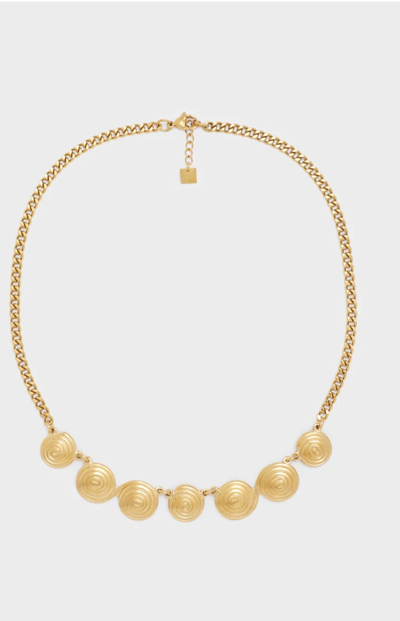 COLLANA ELEMENTI TONDI ACC.INOS.ORO
