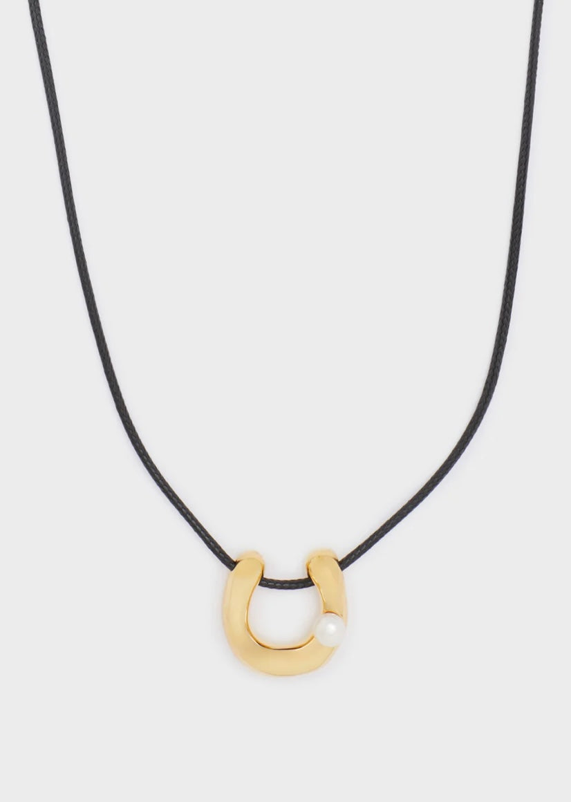 COLLANA FILO + PERLA NATURALE PLAC. ORO