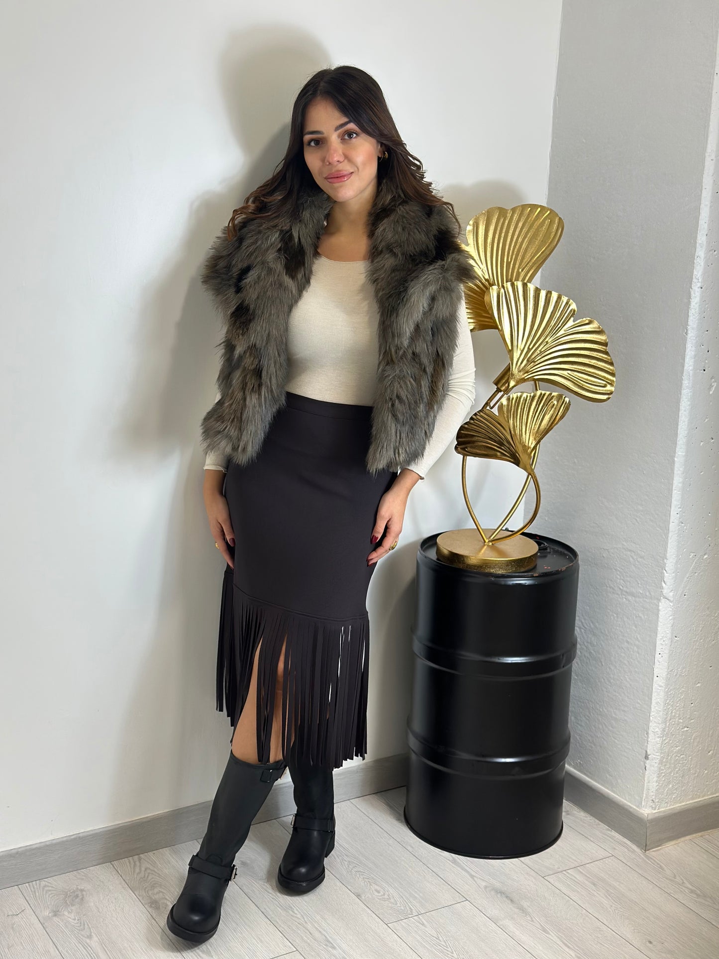 Gilet in ecopelliccia sfumature