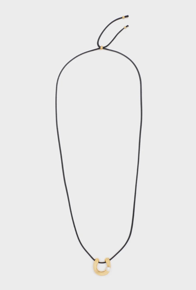 COLLANA FILO + PERLA NATURALE PLAC. ORO
