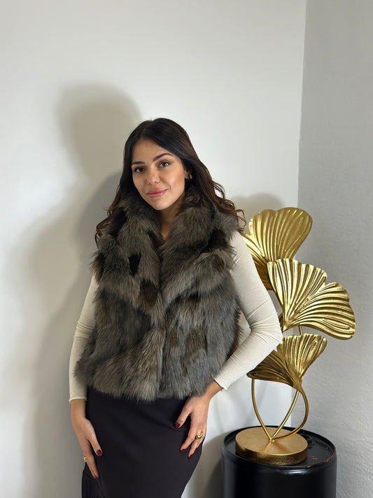 Gilet in ecopelliccia sfumature