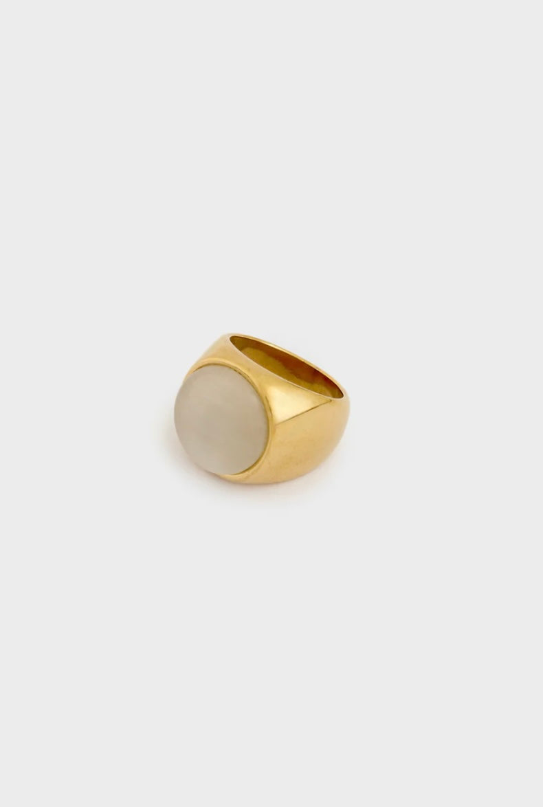 ANELLO MINA OVER ACC.INO. ORO PIETRA