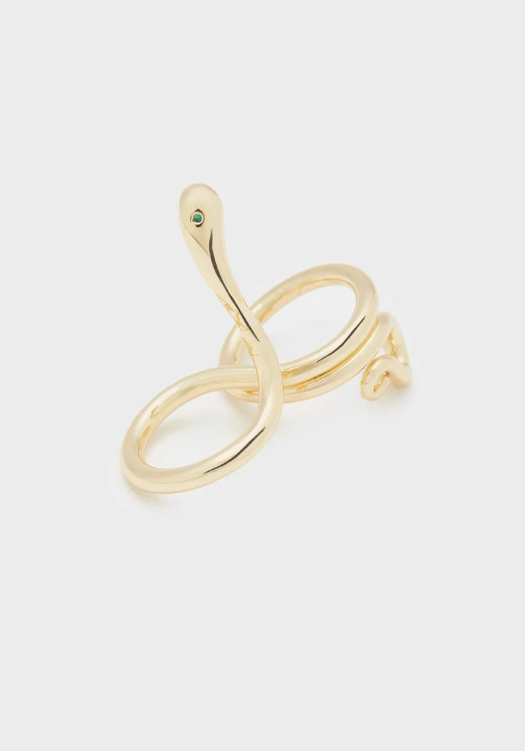 ANELLO 2 DITA SERPENTE PLAC. ORO