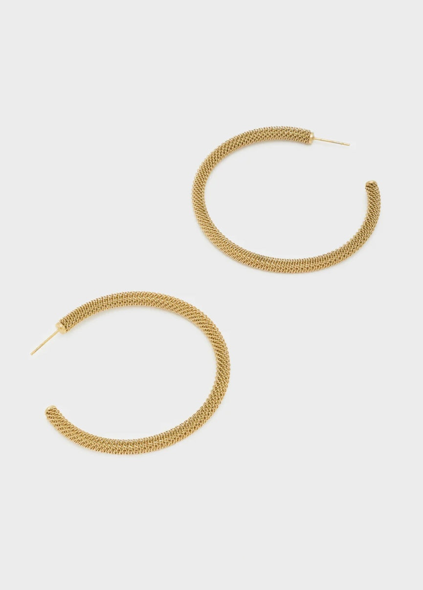 ORECCHINI CERCHIO MESH ACC.INOS. ORO