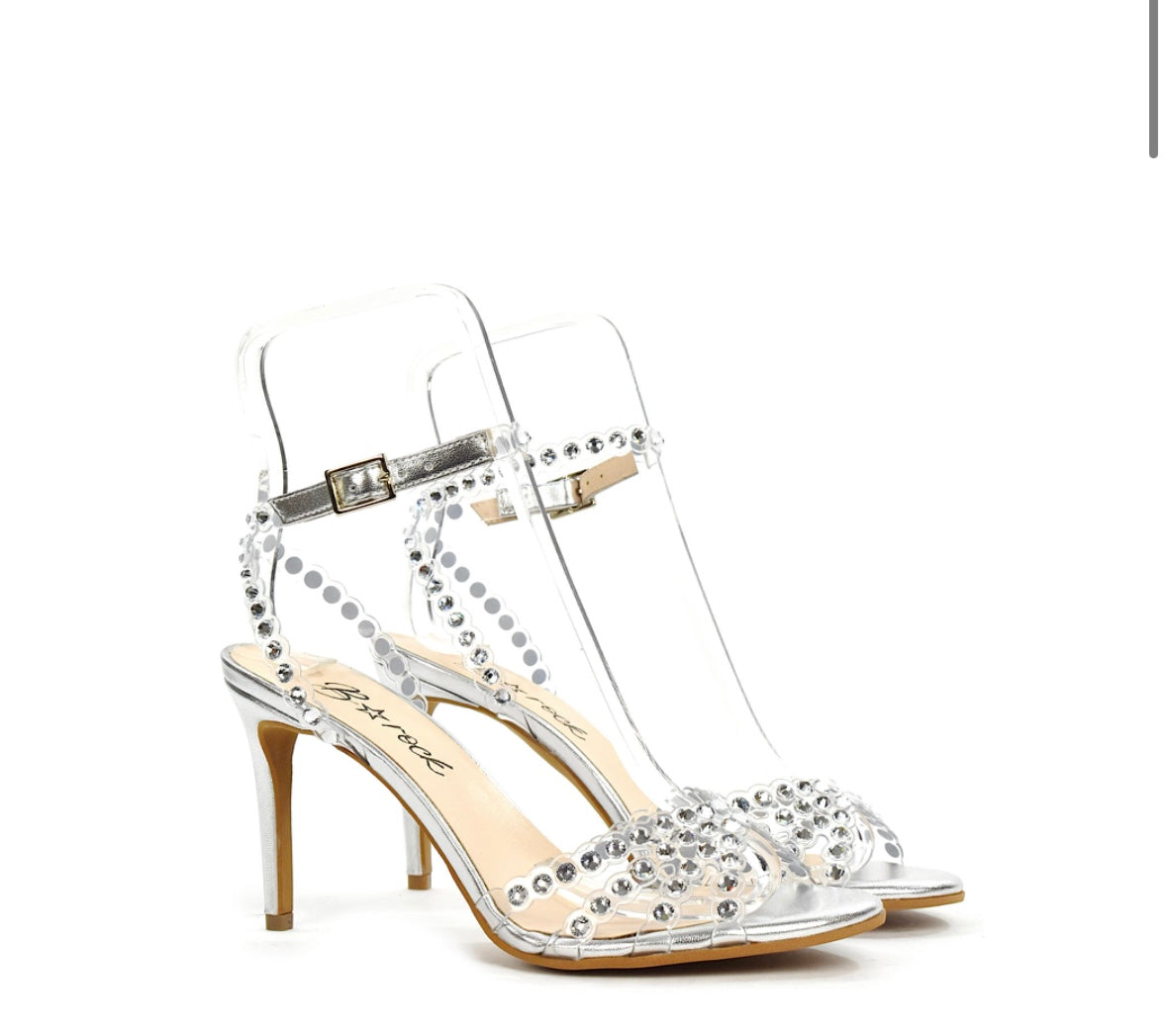 Sandali tacco con strass