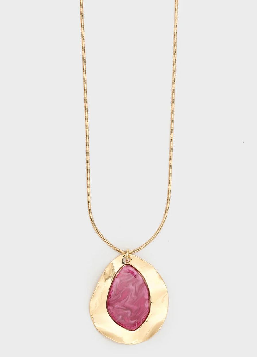 COLLANA LEX LUNGA PENDENTE RESINA