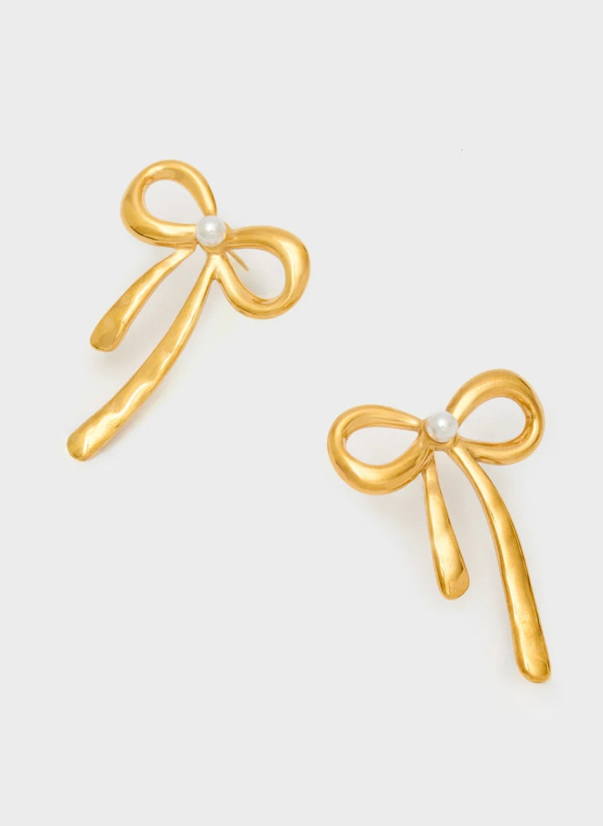 ORECCHINI FIOCCO+PERLA ACC.INOS. ORO