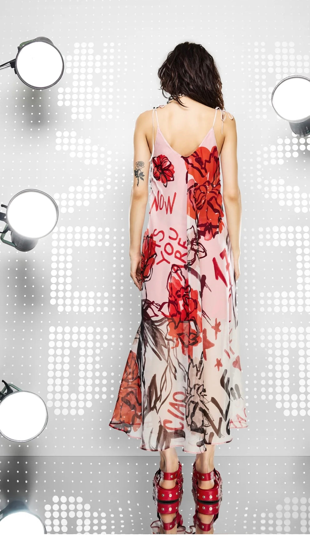 Abito fantasia VDR - rosso