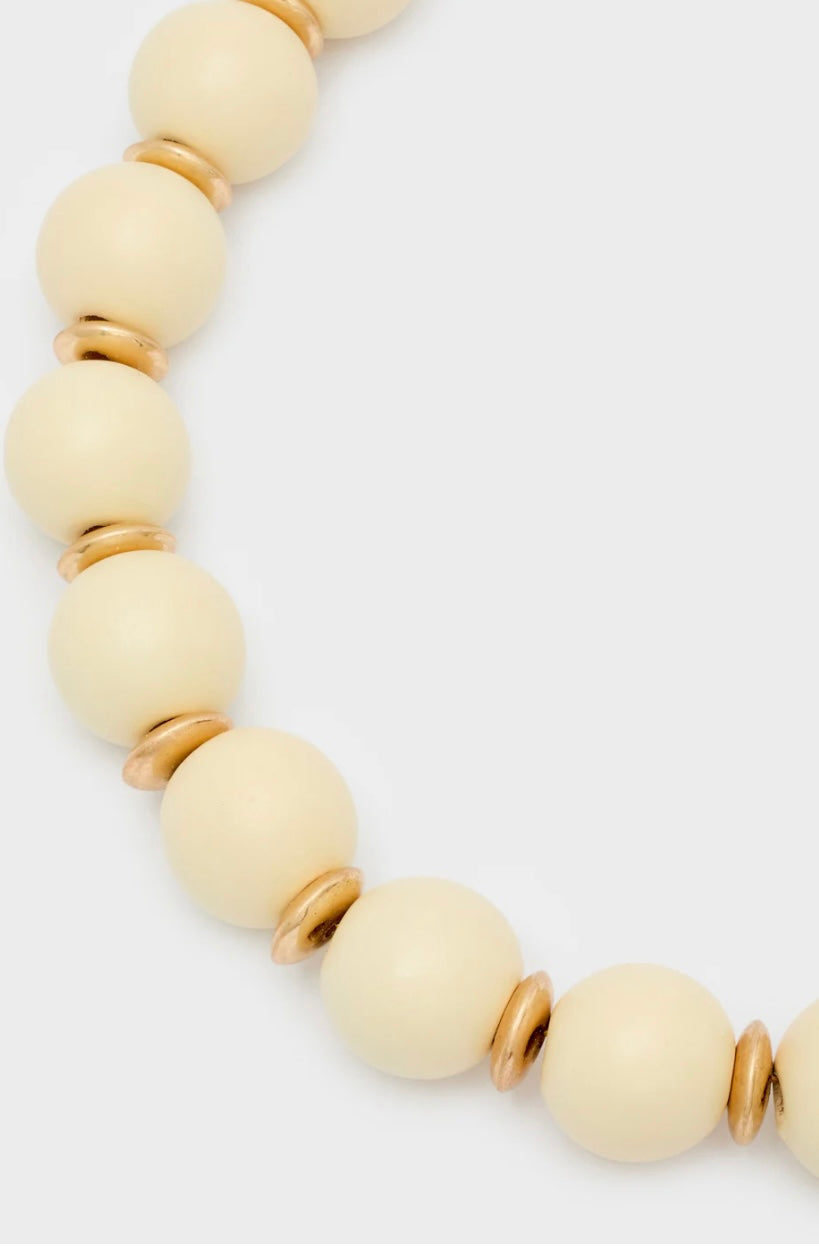 COLLANA MARY GIROCOLLO PERLE LEGNO PANNA