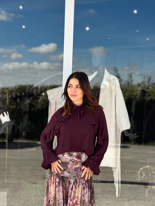 Blusa volant kikisix