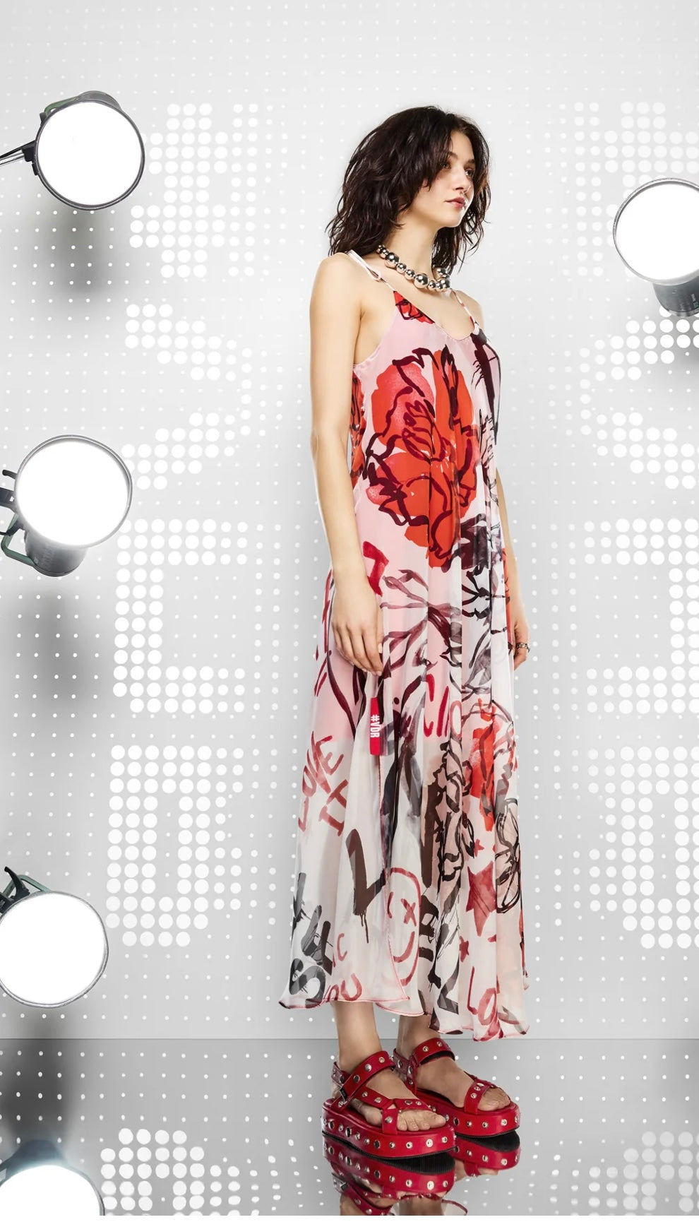 Abito fantasia VDR - rosso