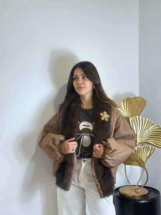 Bomber con ecopelliccia