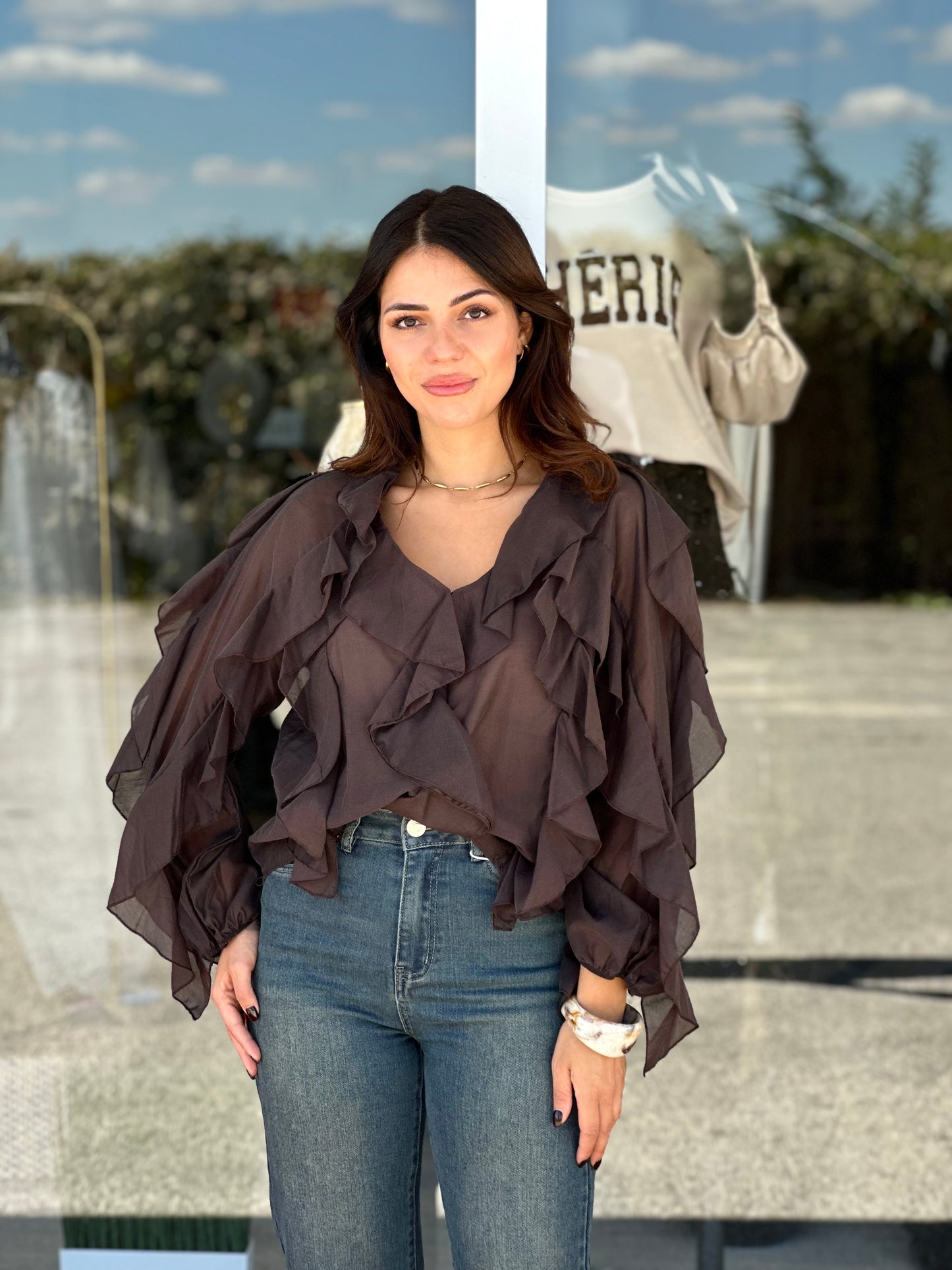 Blusa volant