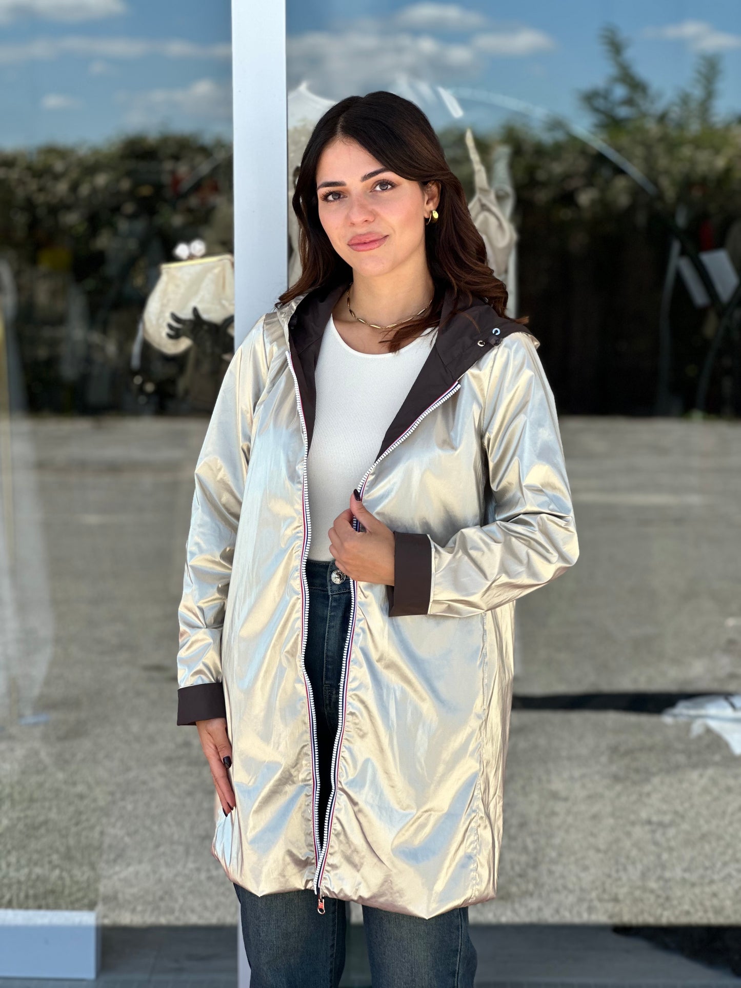 Giacca impermeabile double-face