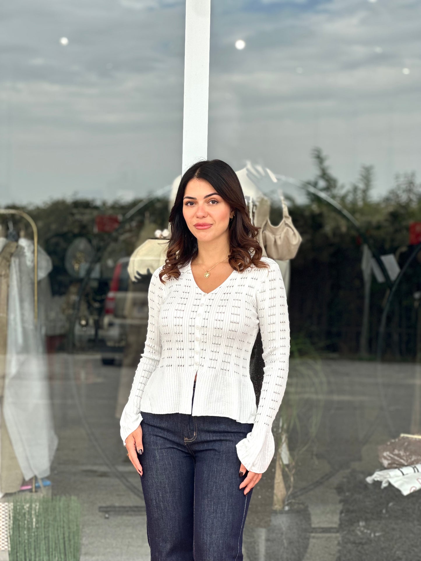 Cardigan traforato