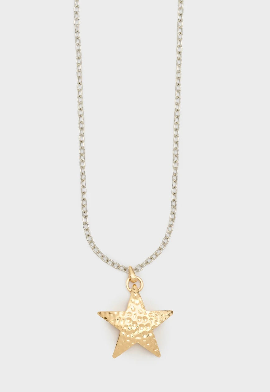 COLLANA CHAIN STELLA MARTELLATA ORO\ARG