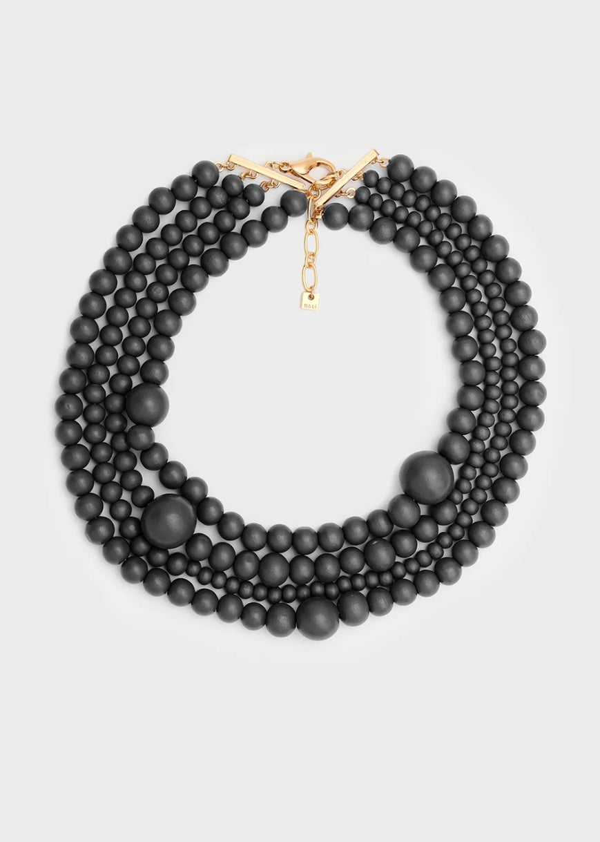 COLLANA UMA MULTIFILO PERLE IN LEGNO